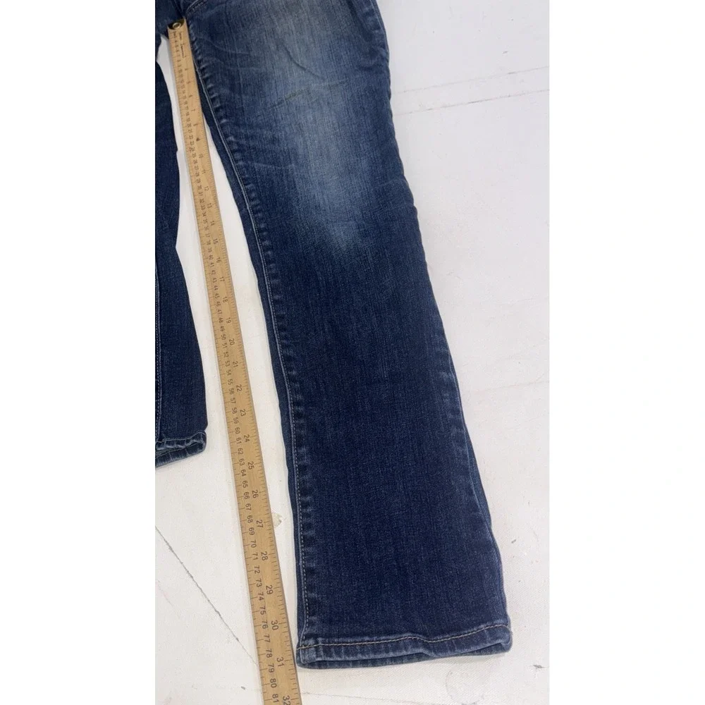Abercrombie Distressed Y2K Preppy Blue The A & F Skinny Jeans Women Size 28 | 6R